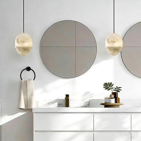 Glowstone Alabaster Pendant 6"D