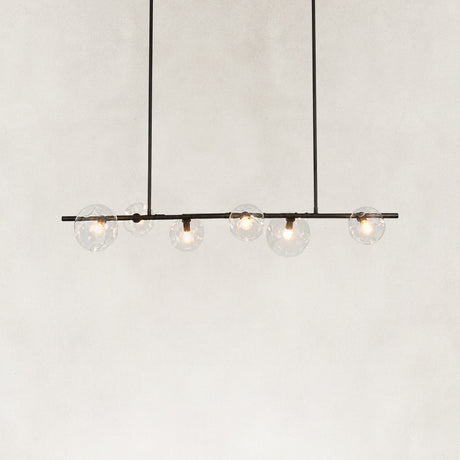Jodie Orb Glass Linear Chandelier 60"W