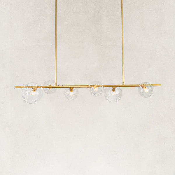 Jodie Orb Glass Linear Chandelier 60"W