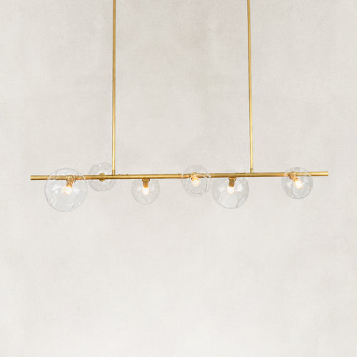 Jodie Orb Glass Linear Chandelier 60