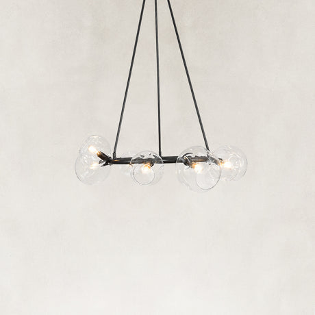 Jodie Orb Glass Round Chandelier 35.6"D