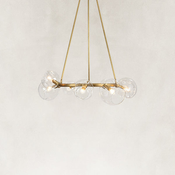 Jodie Orb Glass Round Chandelier 36"D