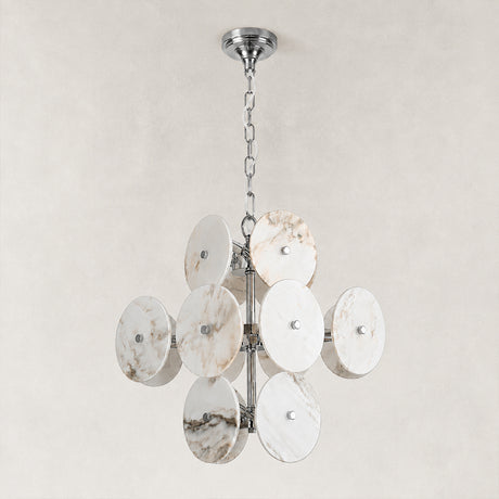 Landscape Marble Disc Pendant 17.7"D