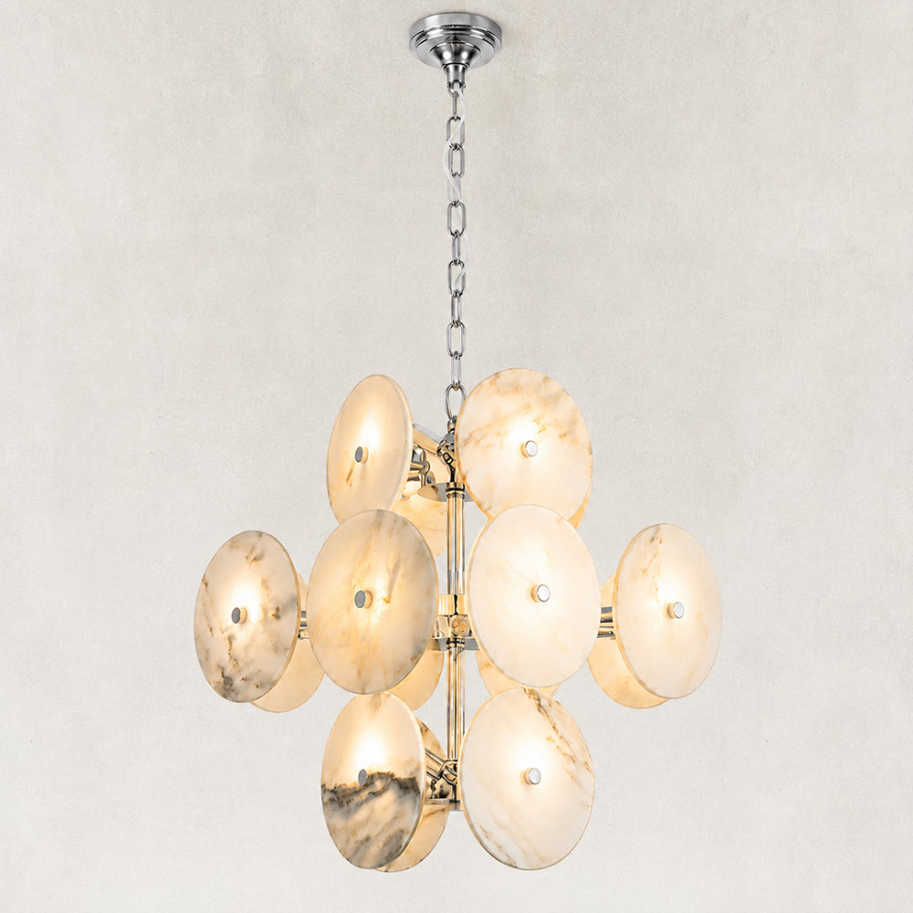 Landscape Marble Disc Pendant 17.7"D