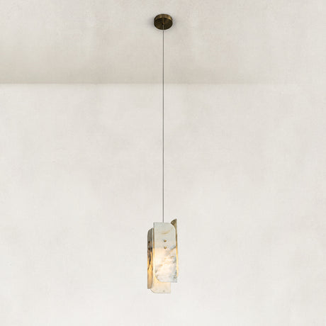 Landscape Marble Layered Pendant Light 5.9"W