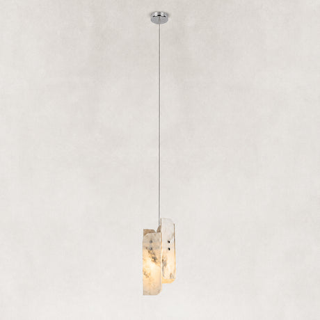 Landscape Marble Layered Pendant Light 5.9"W