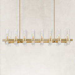 Linea Glass Tube Rectangular Chandelier 54