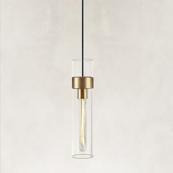 Linea Glass Tube Pendant 5"D