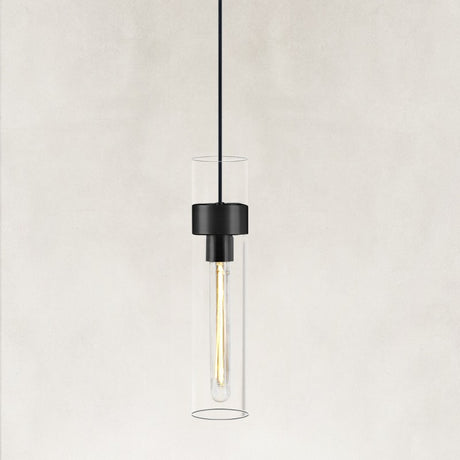 Linea Glass Tube Pendant 5"D