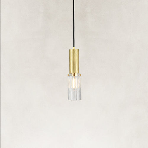 Lucienne Ribbed Crystal Pendant 12