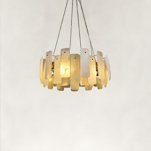 Lunea Circular Alabaster Chandelier 24