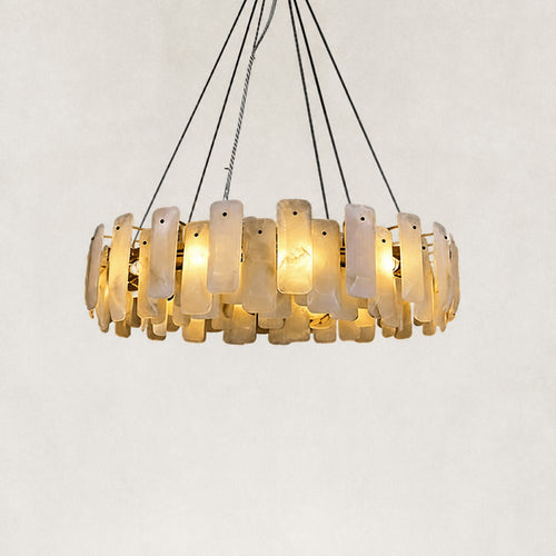 Lunea Circular Alabaster Chandelier 48