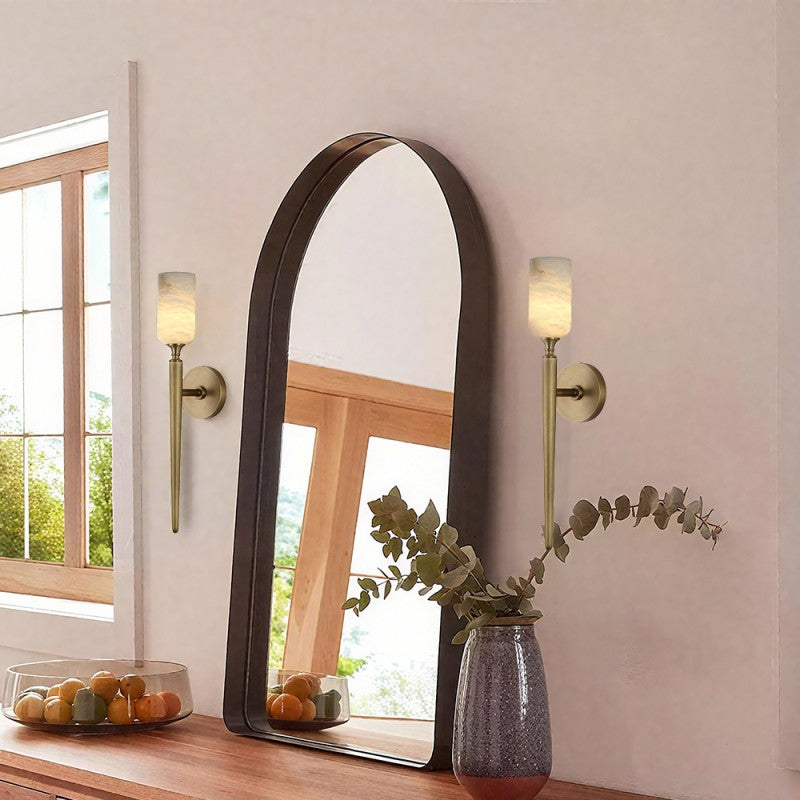 Luno Alabaster 1 Light Wall Sconce 22"H