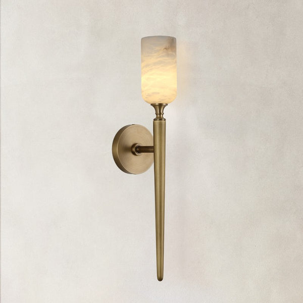 Luno Alabaster 1 Light Wall Sconce 22"H