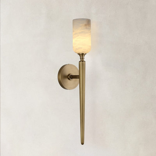 Luno Alabaster 1 Light Wall Sconce 21.6
