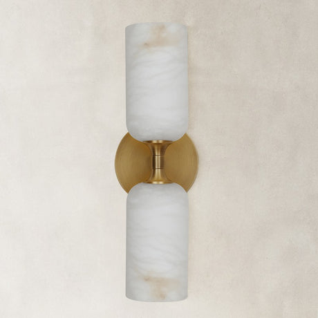 Luno Alabaster Twin Wall Sconce 13.9"H