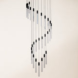 Luxury Spiral Cascade Crystal LED High Ceiling Chandelier