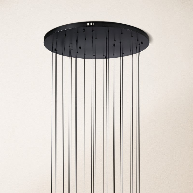 Luxury Spiral Cascade Crystal LED High Ceiling Chandelier