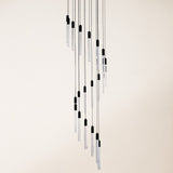 Luxury Spiral Cascade Crystal LED High Ceiling Chandelier