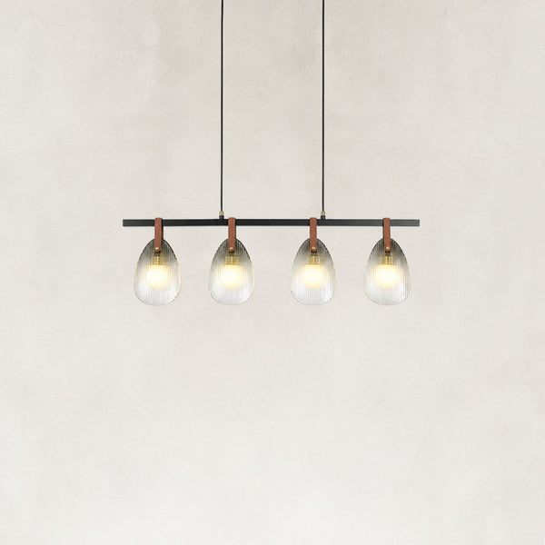 Maris Scallop Glass Chandelier 37"W