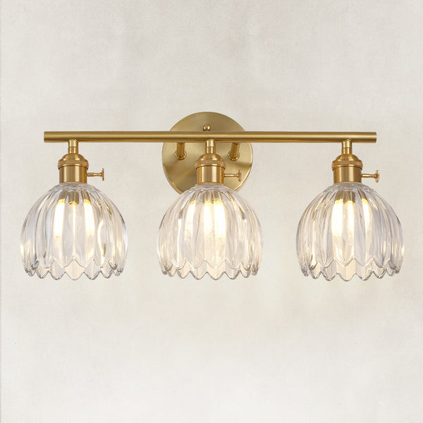 Midnight Glow 3-Light Clear Glass Wall Sconce 18.8"W