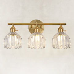 Midnight Glow 3-Light Clear Glass Wall Sconce 18.8