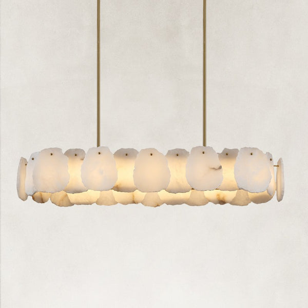 Mira Alabaster Oval Chandelier 43"W