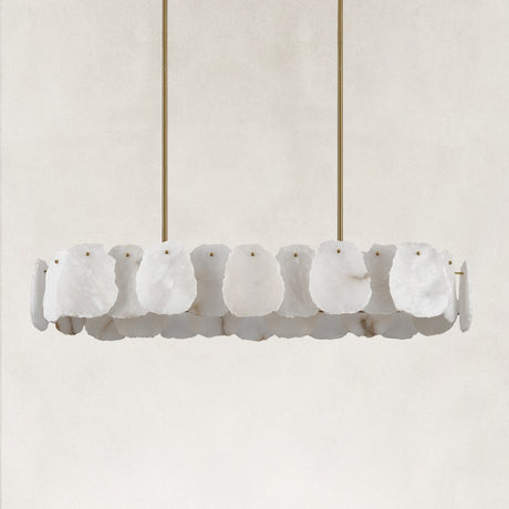 Mira Alabaster Oval Chandelier 43"W