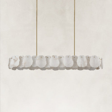 Mira Alabaster Oval Chandelier 58"W