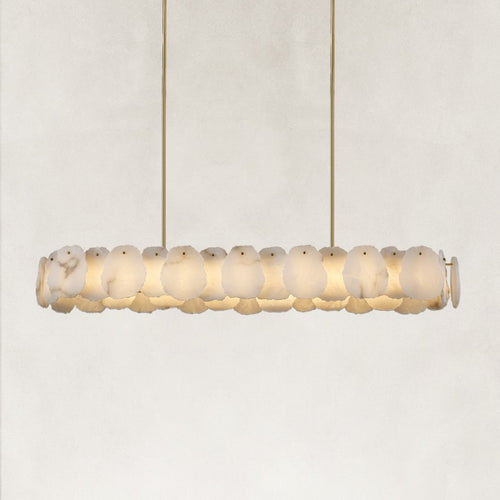 Mira Alabaster Oval Chandelier 58