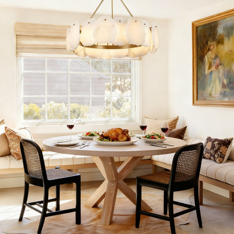 Mira Alabaster Round Chandelier 24"D