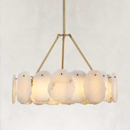 Mira Alabaster Round Chandelier 24