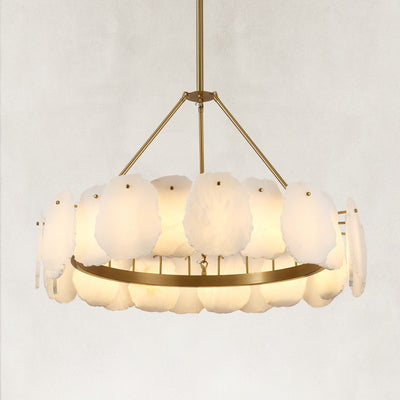 Mira Alabaster Round Chandelier 32