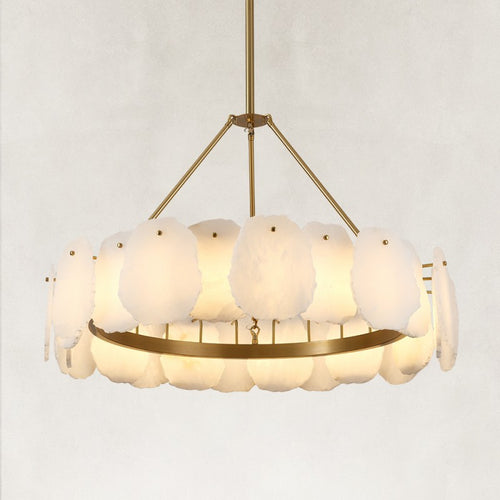Mira Alabaster Round Chandelier 32
