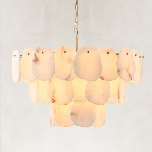 Mira Alabaster Multi-Tier Round Chandelier 32