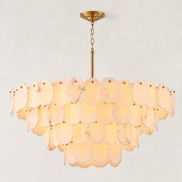 Mira Alabaster Multi-Tier Round Chandelier 48"D