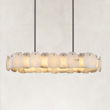 Mira Alabaster Oval Chandelier 43"W