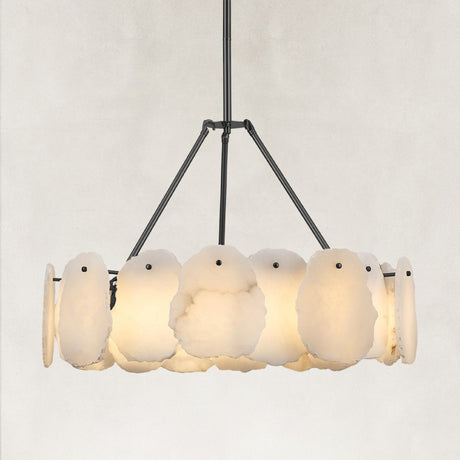Mira Alabaster Round Chandelier 24"D