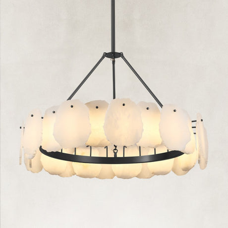 Mira Alabaster Round Chandelier 32"D