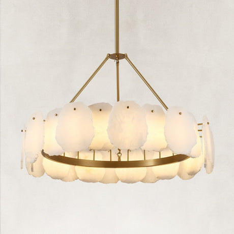 Mira Alabaster Round Chandelier 32"D