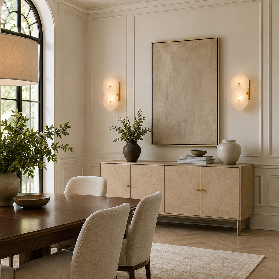 Mira Alabaster Wall Sconce 11"H