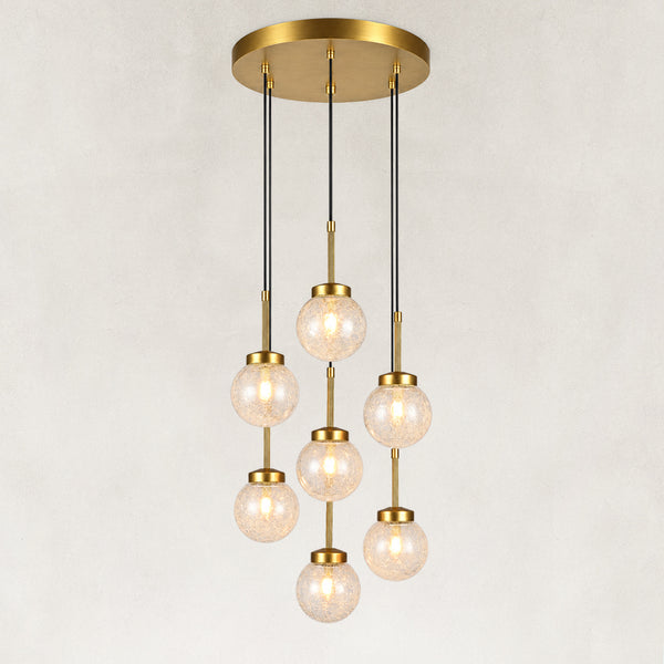 Mirelle Seeded Glass Chandelier 18"D