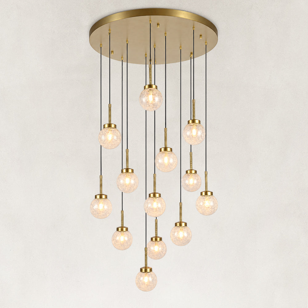 Mirelle Seeded Glass Chandelier 35"D