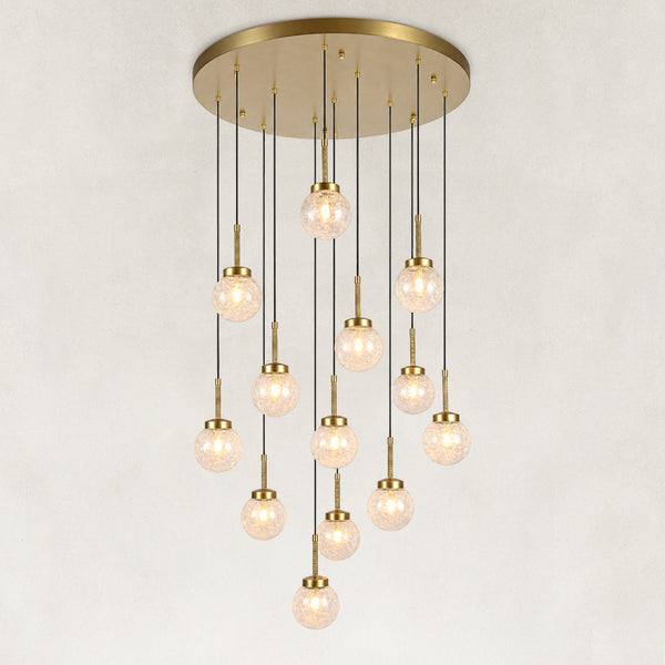 Mirelle Seeded Glass Chandelier 35"D