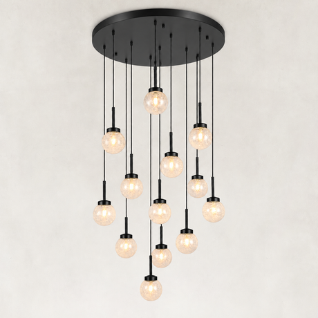 Mirelle Seeded Glass Chandelier 35"D