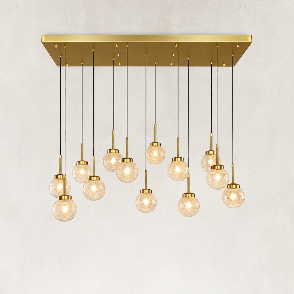 Mirelle Seeded Glass Chandelier 54"W