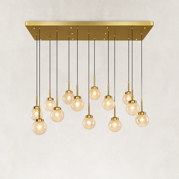 Mirelle Seeded Glass Chandelier 54"W