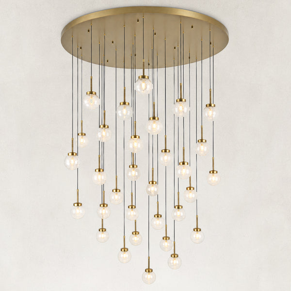 Mirelle Seeded Glass Chandelier 59"D