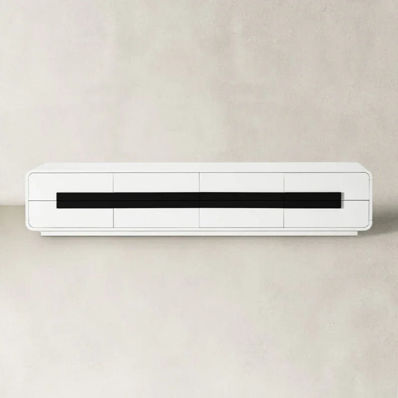 Modern Piano 4 Drawer TV Stand 80"L