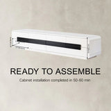 Modern Piano 4 Drawer TV Stand 80"L